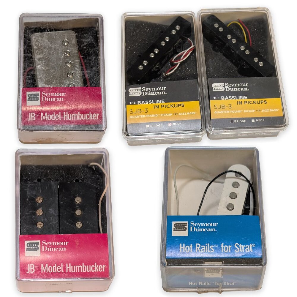 Set of 5 Assorted Electric Guitar/Bass Pickups Luthier Pack Parts AS-IS UNTESTED